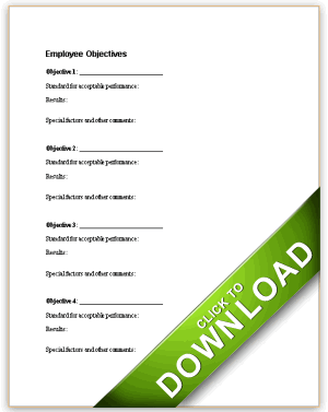 Management by Objectives Appraisal Form